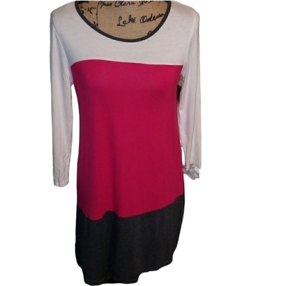 Mon Ami Color Block Dress Size S - Picture 2 of 6